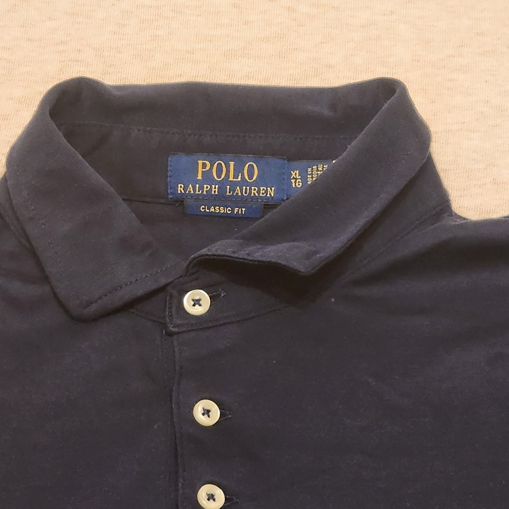 Polo Ralph Lauren Classic Fit Navy Blue Short Sleeve Cotton Polo Shirt XL